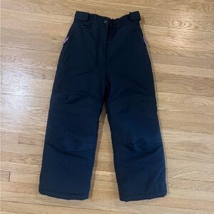 Kids Black Snow Pants, Youth, Velcro Adjustable Waist